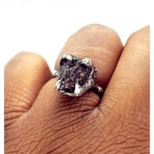 Chalcopyrite crystal Ring